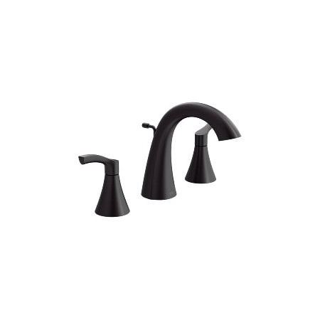 Moen Ash Two-Handle High Arc Bathroom Faucet in Matte Black 58912BL